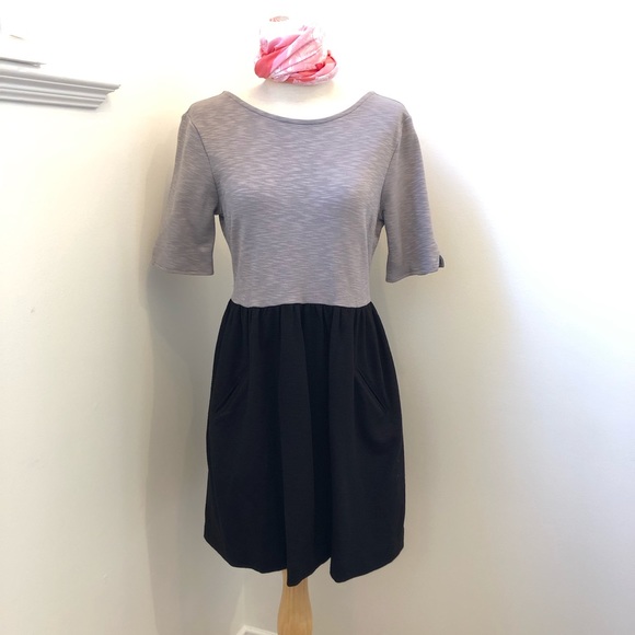 Free People V-back grey and black dress, US XS fits XS/S - Picture 2 of 8